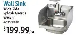 Restaurant Depot Wall Sink Wide Side Splash Guards offer