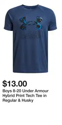 Kohl's Boys 8-20 Under Armour Hybrid Print Tech Tee in Regular & Husky offer