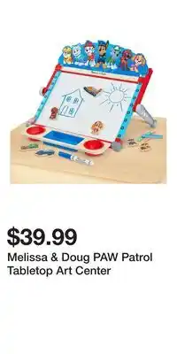 Kohl's Melissa & Doug PAW Patrol Tabletop Art Center offer