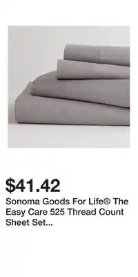 Kohl's Sonoma Goods For Life The Easy Care 525 Thread Count Sheet Set with Pillowcases offer