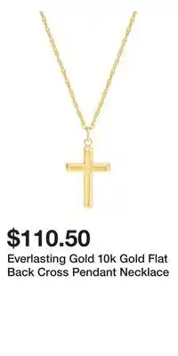 Kohl's Everlasting Gold 10k Gold Flat Back Cross Pendant Necklace offer