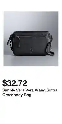 Kohl's Simply Vera Vera Wang Sintra Crossbody Bag offer