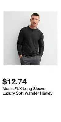 Kohl's Men's FLX Long Sleeve Luxury Soft Wander Henley offer