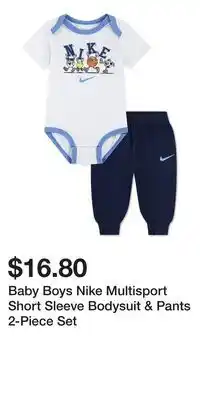 Kohl's Baby Boys Nike Multisport Short Sleeve Bodysuit & Pants 2-Piece Set offer