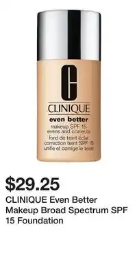 Kohl's CLINIQUE Even Better Makeup Broad Spectrum SPF 15 Foundation offer