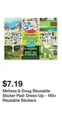 Kohl's Melissa & Doug Reusable Sticker Pad: Dress-Up - 165+ Reusable Stickers offer