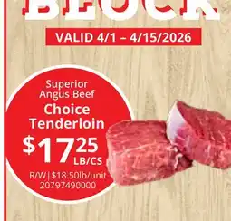 Restaurant Depot Superior Angus Beef Choice Tenderloin offer