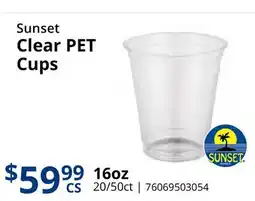 Restaurant Depot Sunset Clear PET Cups offer