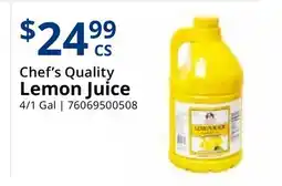 Restaurant Depot Chef's Quality Lemon Juice offer