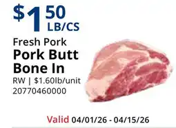 Restaurant Depot Fresh Pork Pork Butt Bone In offer