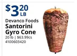 Restaurant Depot Devanco Foods Santorini Gyro Cone offer