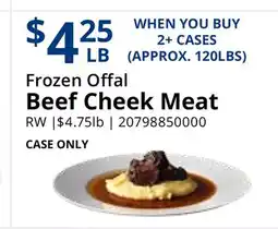 Restaurant Depot Frozen Offal Beef Cheek Meat offer