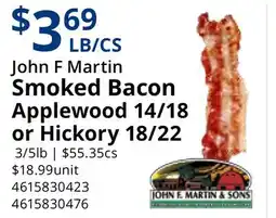 Restaurant Depot John F Martin Smoked Bacon offer