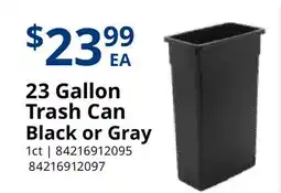 Restaurant Depot 23 Gallon Trash Can Black or Gray offer