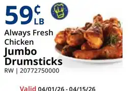 Restaurant Depot Always Fresh Chicken Jumbo Drumsticks offer