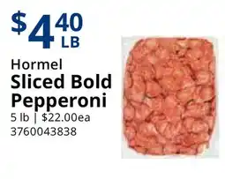 Restaurant Depot Hormel Sliced Bold Pepperoni offer