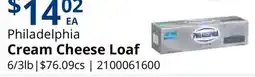 Restaurant Depot Philadelphia Cream Cheese Loaf offer
