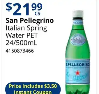 Restaurant Depot San Pellegrino Italian Spring Water PET offer