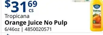 Restaurant Depot Tropicana Orange Juice No Pulp offer