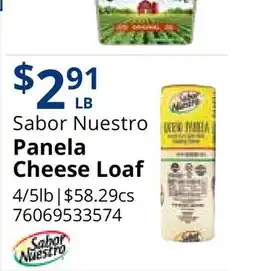 Restaurant Depot Sabor Nuestro Panela Cheese Loaf offer
