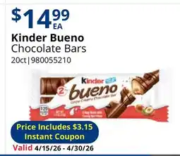 Restaurant Depot Kinder Bueno Chocolate Bars offer