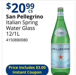 Restaurant Depot San Pellegrino Italian Spring Water Glass offer