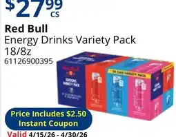 Restaurant Depot Red Bull Energy Drinks Variety Pack offer