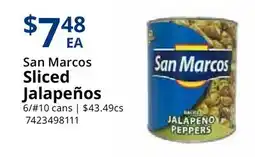 Restaurant Depot San Marcos Sliced Jalapeños offer