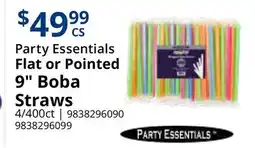 Restaurant Depot Party Essentials Flat or Pointed 9 Boba Straws offer