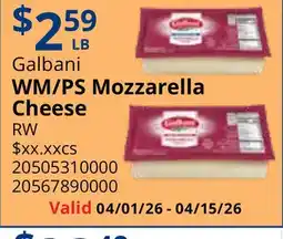 Restaurant Depot Galbani WM/PS Mozzarella Cheese offer