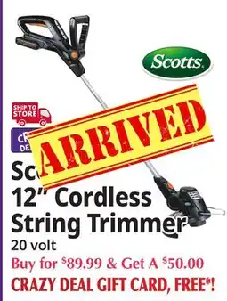 Ocean State Job Lot 12 Cordless String Trimmer offer
