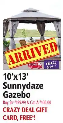 Ocean State Job Lot 10'x13' Sunnydaze Gazebo offer