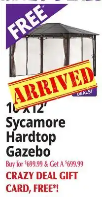 Ocean State Job Lot 10' X 12' Sycamore Hardtop Gazebo offer