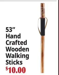 Ocean State Job Lot 53 Hand Crafted Walking Sticks offer