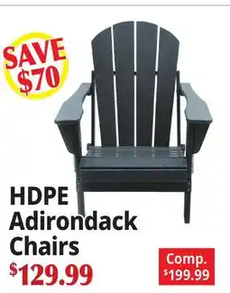 Ocean State Job Lot HDPE Adirondack Chairs offer