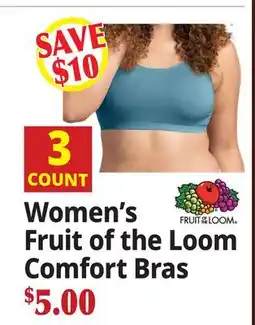Ocean State Job Lot Women's Fruit of the Loom Comfort Bras offer