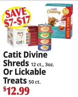 Ocean State Job Lot Catit Divine Shreds 12 ct., 3oz. Or Lickable Treats offer