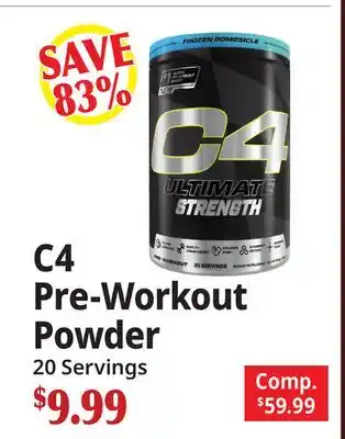 Ocean State Job Lot C4 Pre-Workout Powder offer