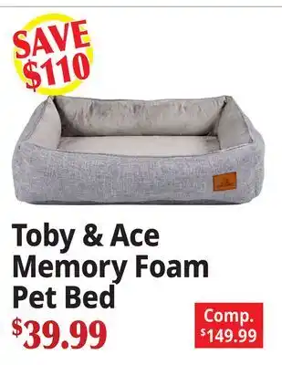 Ocean State Job Lot Toby & Ace Memory Foam Pet Bed offer