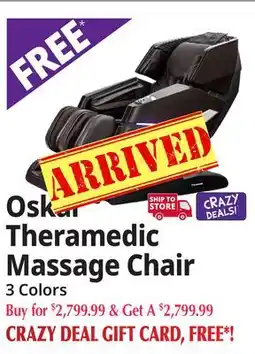 Ocean State Job Lot Oskar Theramedic Massage Chair offer