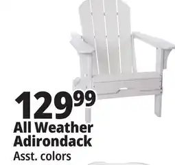 Ocean State Job Lot Folding Adirondack Chair White offer