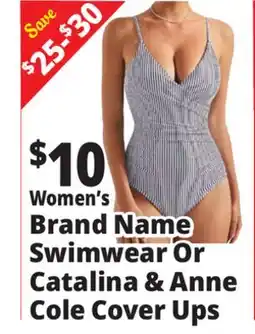 Ocean State Job Lot Women's Brand Name Swimwear Or catalina & Anne Cole Cover Ups offer