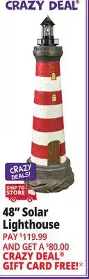 Ocean State Job Lot 48 Solar Lighthouse offer