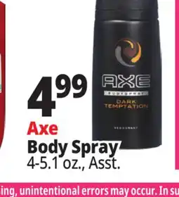 Ocean State Job Lot Axe Body Spray offer