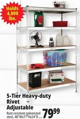 Ocean State Job Lot Method Storage Systems 5-Tier Heavy-Duty Rivet Shelving Unit 48 x 71 offer