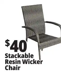 Ocean State Job Lot Stackable Resin Wicker Chair offer