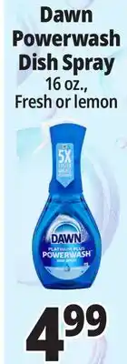 Ocean State Job Lot Dawn Platinum Plus Power wash Dish Spray 16 oz offer