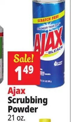 Ocean State Job Lot Ajax with Bleach Powder Cleanser 21 oz offer