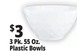 Ocean State Job Lot 3 Pk. 55 Oz. Plastic Bowls offer