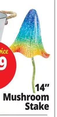 Ocean State Job Lot Outdoor Living Accents Metal Mushroom Stake 14 offer